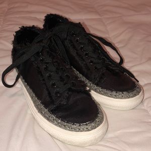 Black Satin Sneakers - Liliana